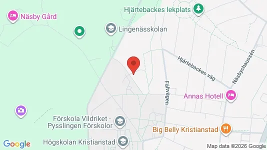 Rooms for rent i Kristianstad - kort over placeringen
