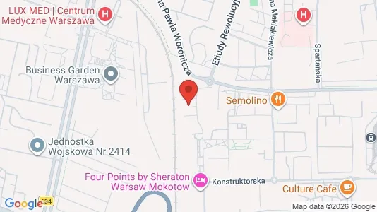 Apartments for rent i Warszawa Wawer - kort over placeringen
