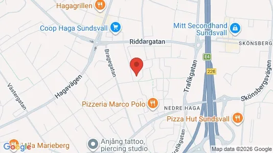 Apartments for rent i Sundsvall - kort over placeringen