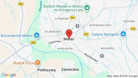Apartments for rent i Mielecki - kort over placeringen