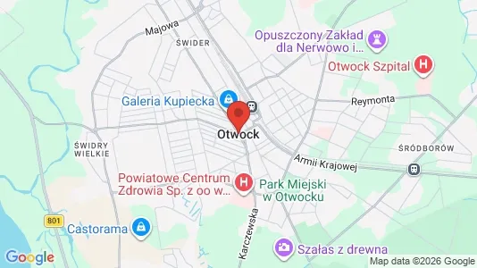 Apartments for rent i Otwocki - kort over placeringen