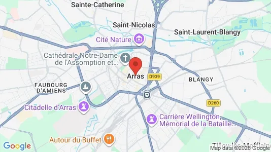 Apartments for rent i Arras - kort over placeringen