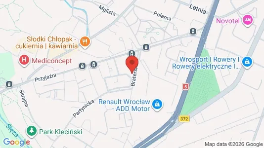 Apartments for rent i Wrocław - kort over placeringen