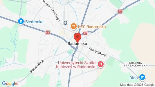 Apartments for rent i Radomszczański - kort over placeringen