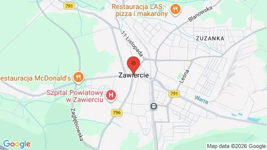 Apartments for rent i Zawierciański - kort over placeringen