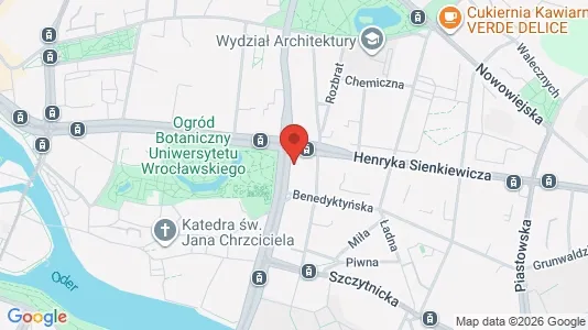 Apartments for rent i Wrocław - kort over placeringen