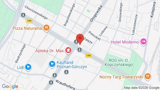 Apartments for rent i Poznań - kort over placeringen