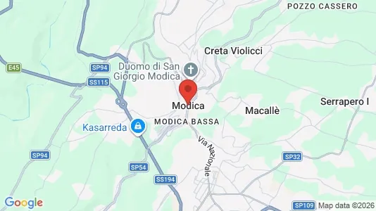 Houses for rent i Modica - kort over placeringen