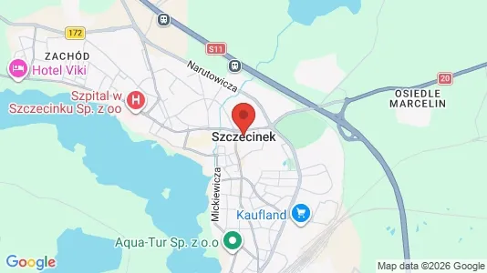 Apartments for rent i Szczecinecki - kort over placeringen