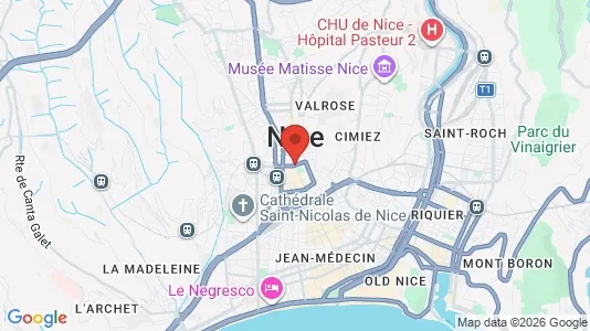 Apartments for rent i Nice - kort over placeringen