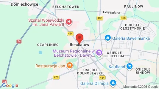 Apartments for rent i Bełchatowski - kort over placeringen