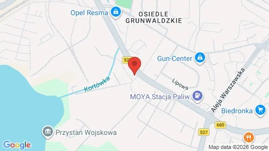 Apartments for rent i Olsztyn - kort over placeringen