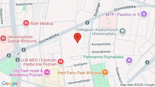 Apartments for rent i Poznań - kort over placeringen