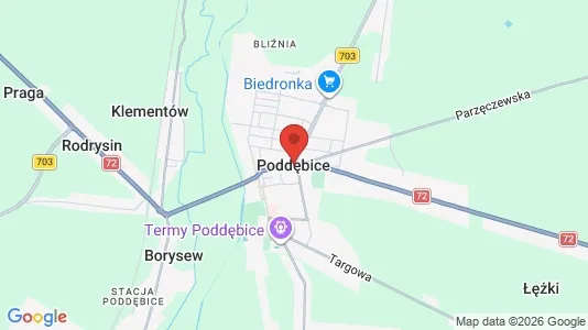Rooms for rent i Poddębicki - kort over placeringen