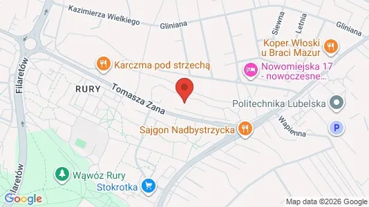 Rooms for rent i Lublin - kort over placeringen