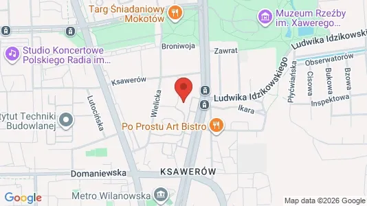 Rooms for rent i Warszawa Wawer - kort over placeringen