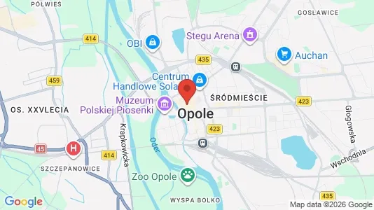 Apartments for rent i Opole - kort over placeringen