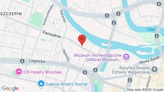 Rooms for rent i Wrocław - kort over placeringen