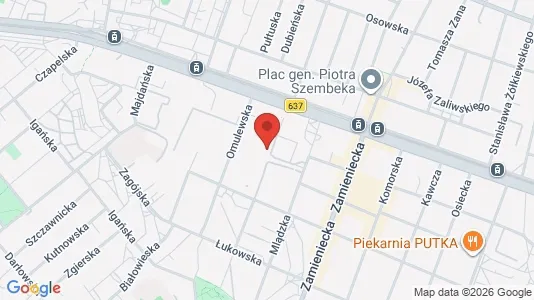 Apartments for rent i Warszawa Wawer - kort over placeringen