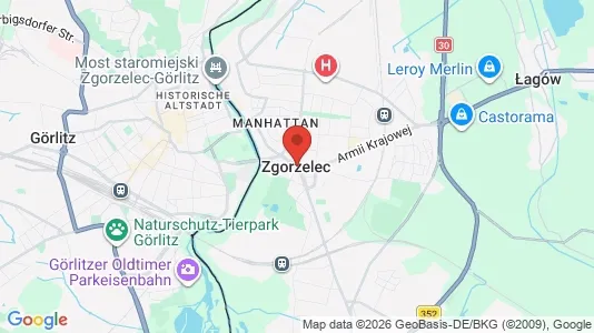 Apartments for rent i Zgorzelecki - kort over placeringen