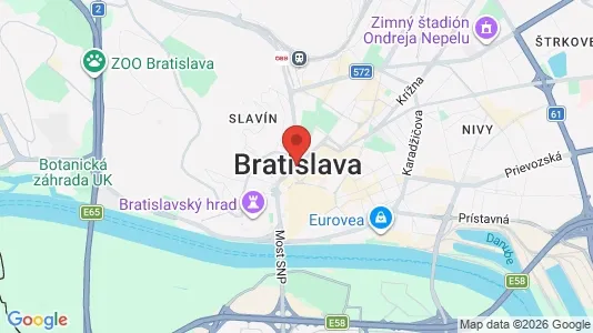 Apartments for rent i Bratislava Staré Mesto - kort over placeringen