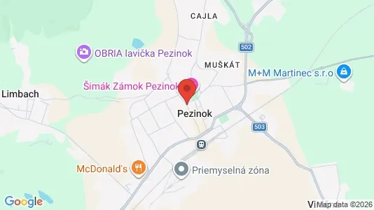 Apartments for rent i Pezinok - kort over placeringen