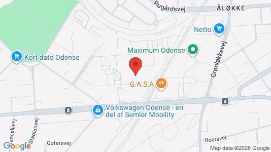 Apartments for rent i Odense V - kort over placeringen
