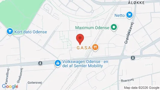 Apartments for rent i Odense V - kort over placeringen