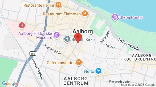 Apartments for rent i Aalborg Center - kort over placeringen