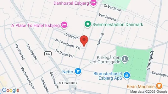 Apartments for rent i Esbjerg Center - kort over placeringen