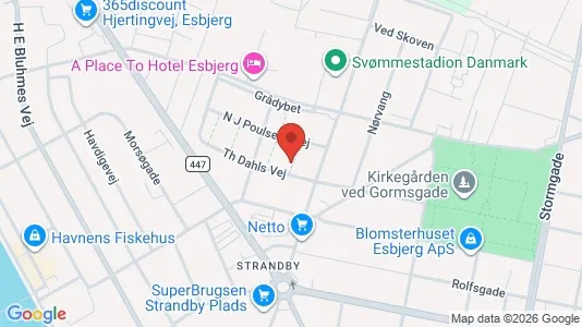 Apartments for rent i Esbjerg Center - kort over placeringen