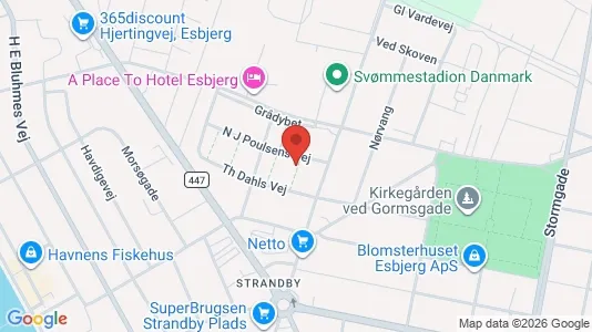 Apartments for rent i Esbjerg Center - kort over placeringen