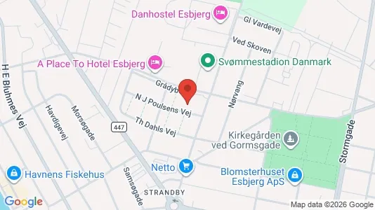 Apartments for rent i Esbjerg Center - kort over placeringen
