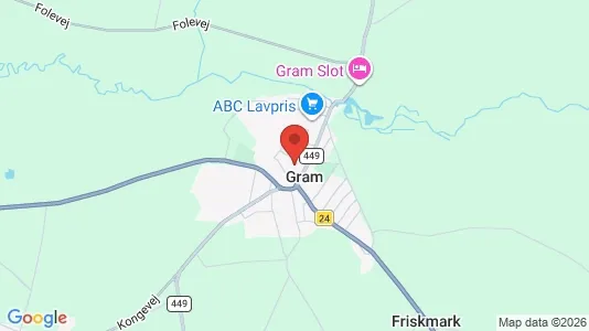 Houses for rent i Gram - kort over placeringen