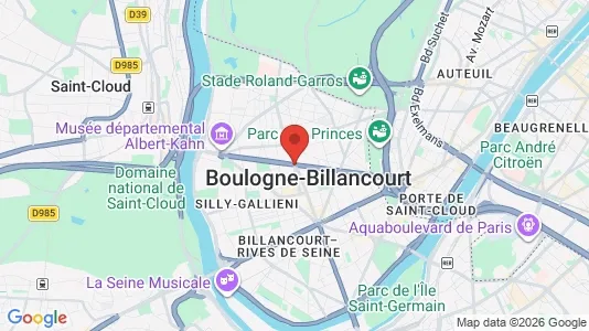 Apartments for rent i Boulogne-Billancourt - kort over placeringen