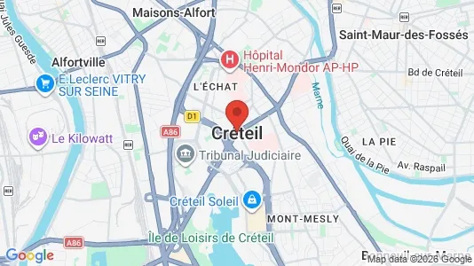 Apartments for rent i Créteil - kort over placeringen