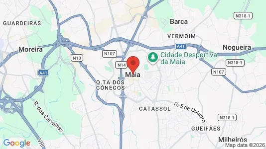 Apartments for rent i Maia - kort over placeringen