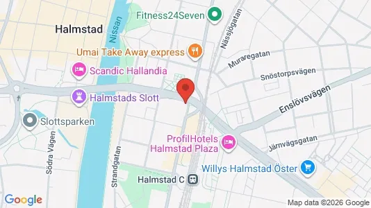 Apartments for rent i Halmstad - kort over placeringen