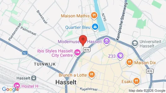 Apartments for rent i Hasselt - kort over placeringen