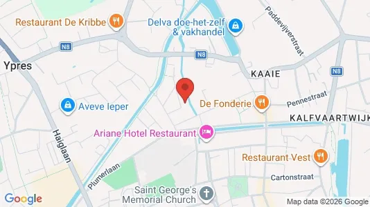 Apartments for rent i Ieper - kort over placeringen