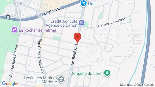 Apartments for rent i Bordeaux - kort over placeringen