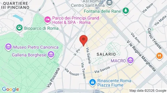 Apartments for rent i Roma Municipio II – Parioli/Nomentano - kort over placeringen