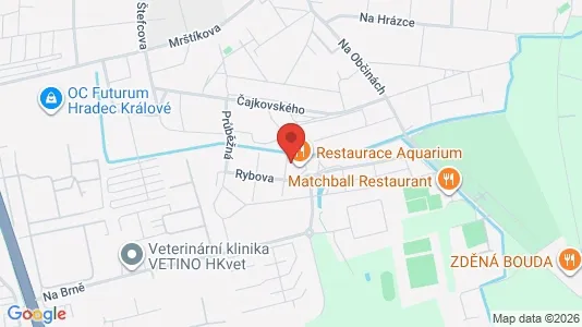 Apartments for rent i Hradec Králové - kort over placeringen