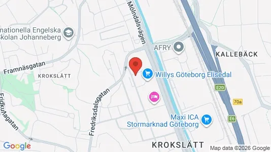 Apartments for rent i Johanneberg - kort over placeringen