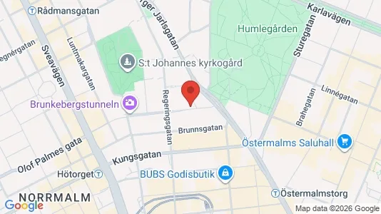 Rooms for rent i Stockholm City - kort over placeringen
