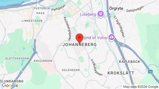 Rooms for rent i Johanneberg - kort over placeringen