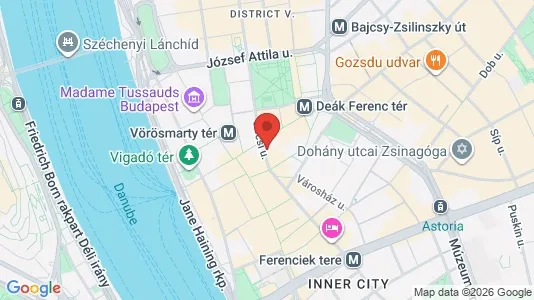 Apartments for rent i Budapest Belváros-Lipótváros - kort over placeringen