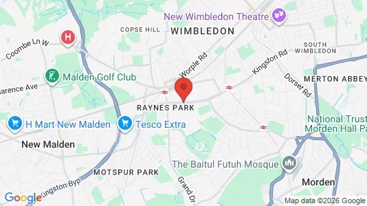 Houses for rent i London SW20 - kort over placeringen