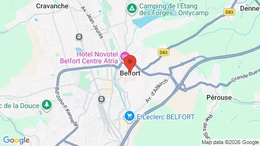Apartments for rent i Belfort - kort over placeringen