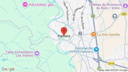 Apartments for rent i Pamiers - kort over placeringen